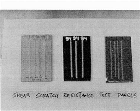 scratch resistance test method